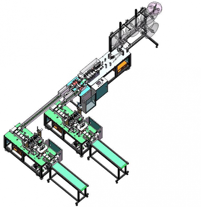 Alta velocità macchina completamente automatica di fabbricazione della maschera di protezione di 3 strati 0